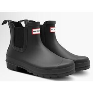 NIB Womens Hunter Original Chelsea Ankle Rain Boots Black Size 10/EU 42